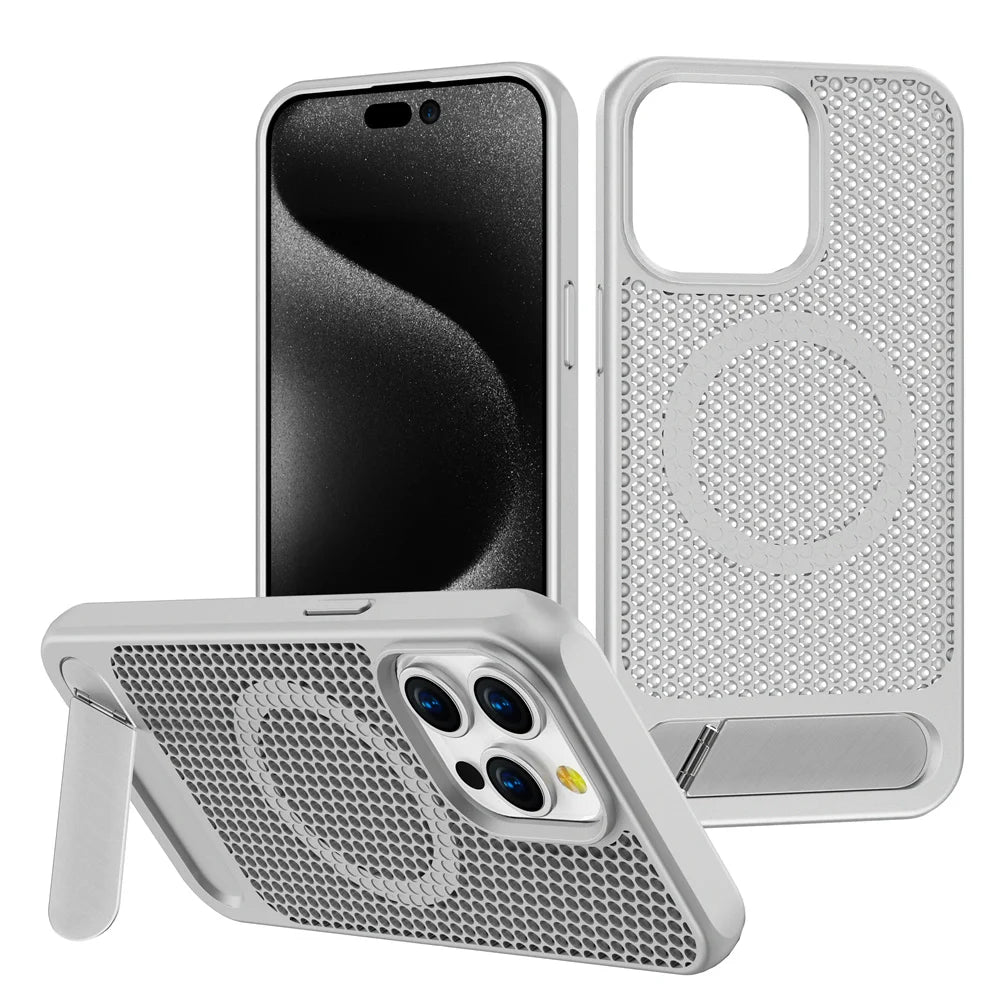 MagSafe Mesh Stand iPhone Case for iPhone 14 - 17 Series  iPhone Cases YAG Boutique
