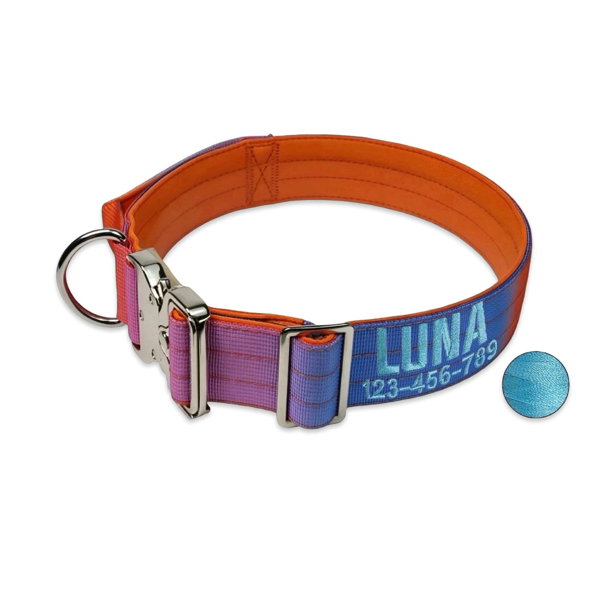 Custom Embroidered Nylon Dog Collar with Heavy-Duty Quick Release Metal Buckle  pet accessories YAG Boutique