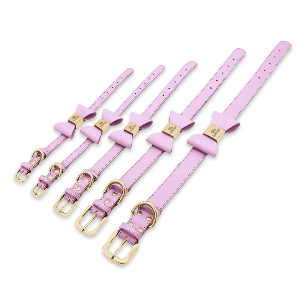 Luxury Personalized PU Leather Dog Collar with Custom Engraved Bow Tie  pet accessories YAG Boutique