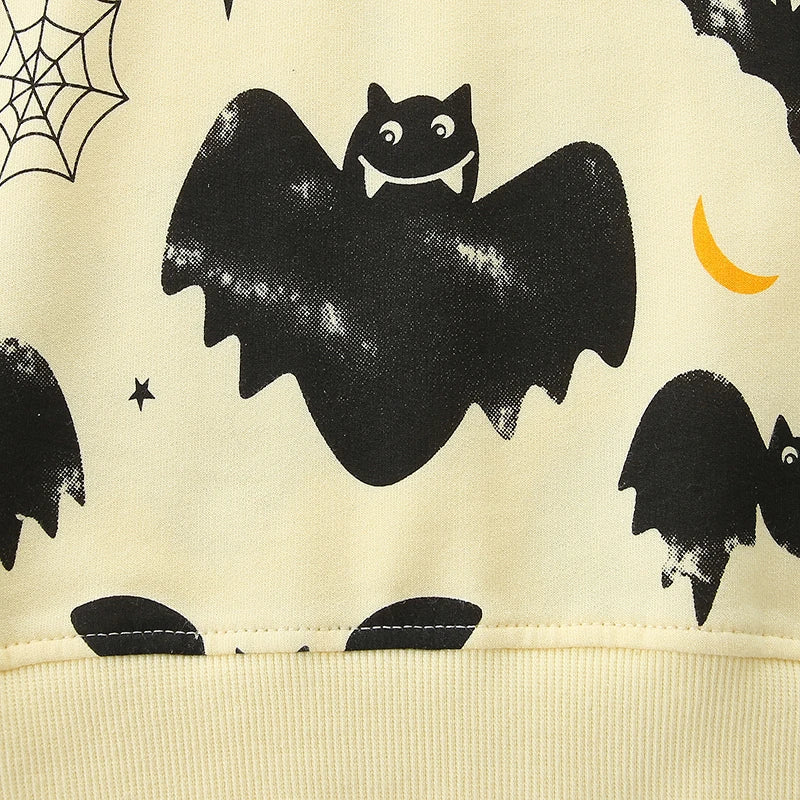 Kids Spooky Bats & Stars Halloween Jumper  kids clothing YAG Boutique