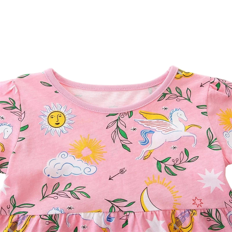 Playful Paradise Animal & Floral Dress for Girls  girls clothing YAG Boutique