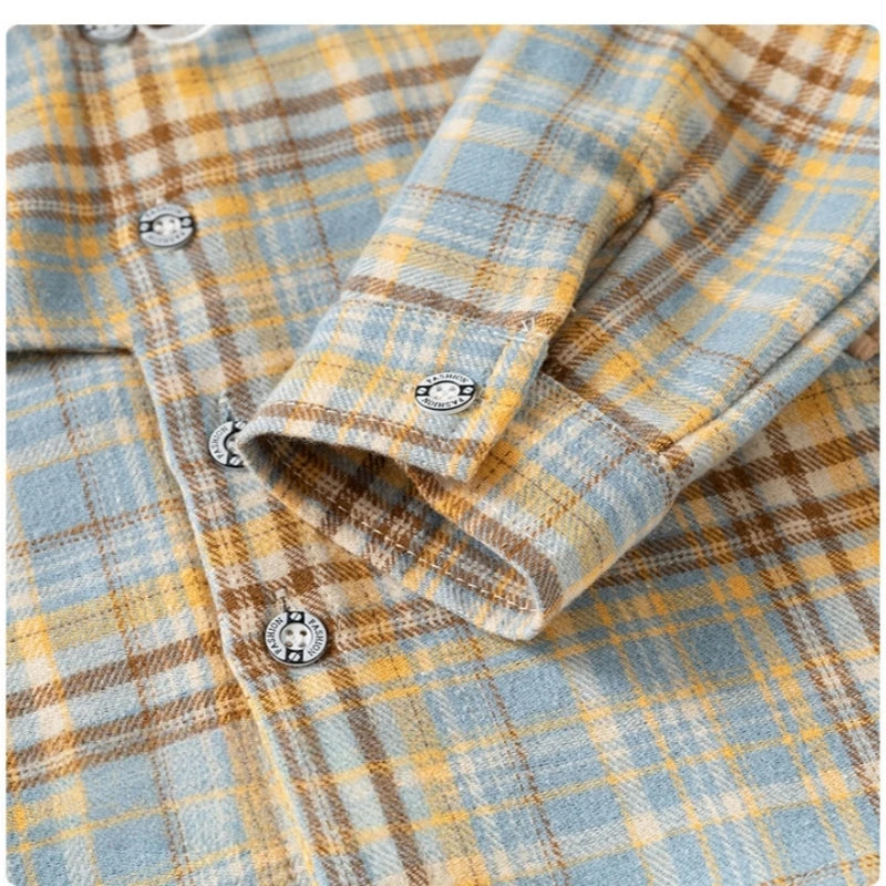 Dino Explorer Plaid Shirt for Boys  kids clothing YAG Boutique