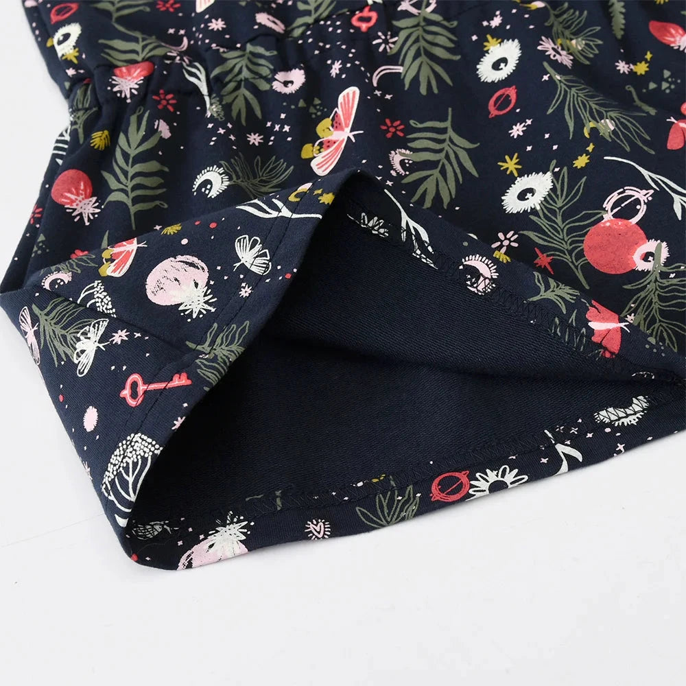 Girls Navy Floral Long Sleeve Dress – Spring Summer Everyday Wear  girls clothing YAG Boutique