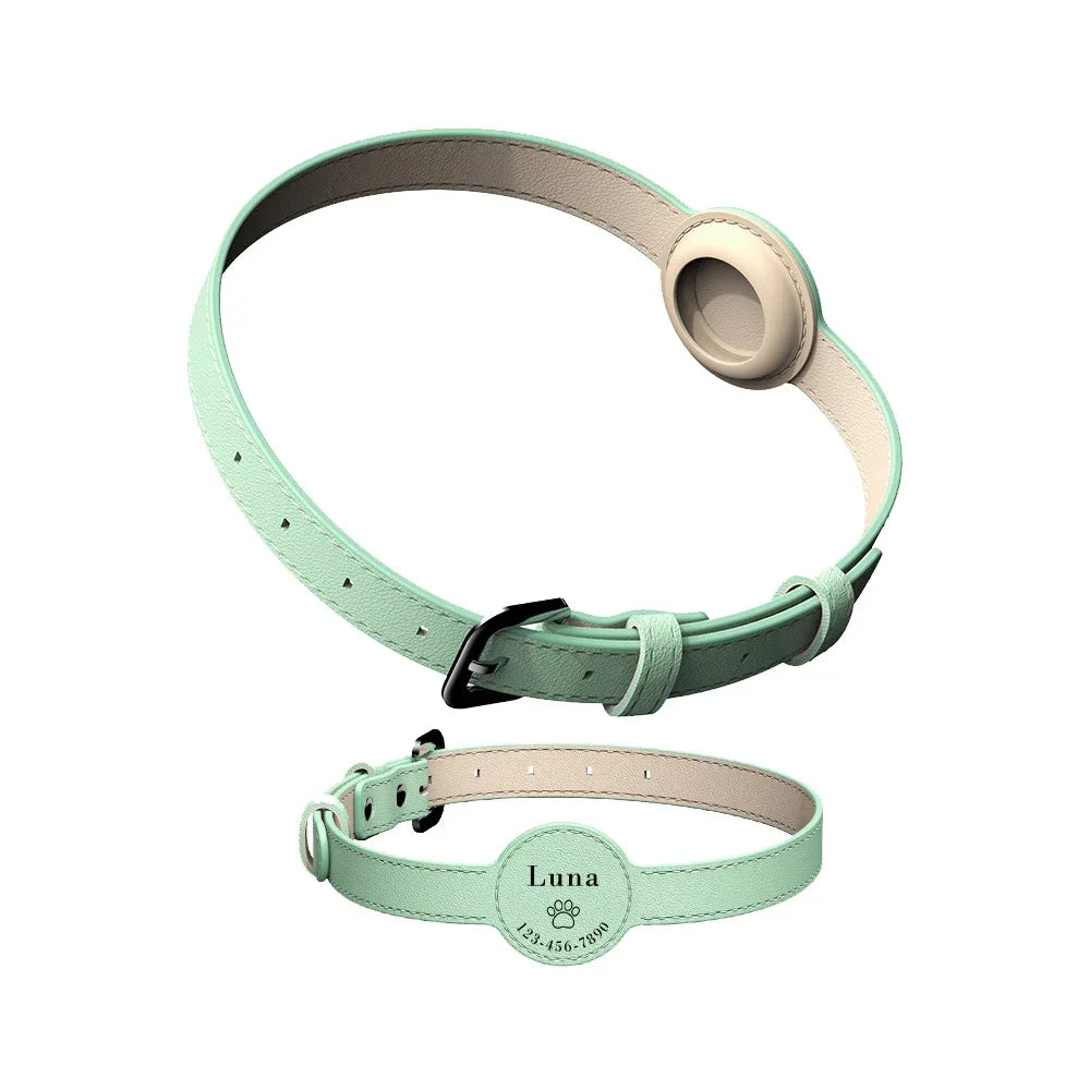 Customisable Pet Coller with GPS Tracker Holder  pet accessories YAG Boutique