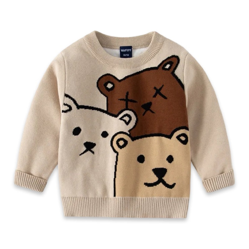 Trio Bear Knit Jumper  kids clothing YAG Boutique