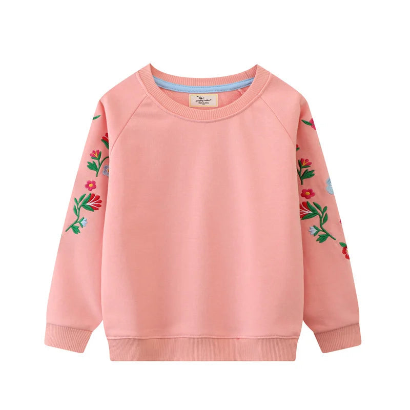Floral on Sleeve Jumper  kids clothing YAG Boutique