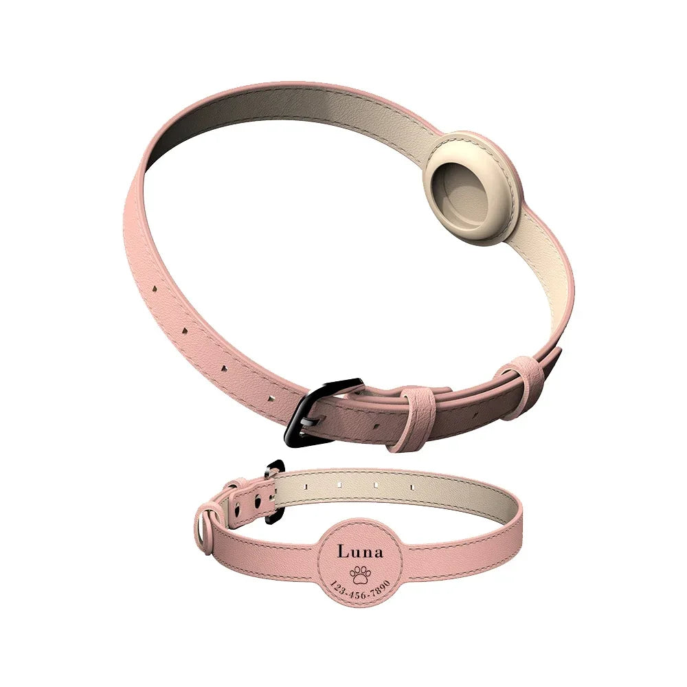 Customisable Pet Coller with GPS Tracker Holder  pet accessories YAG Boutique