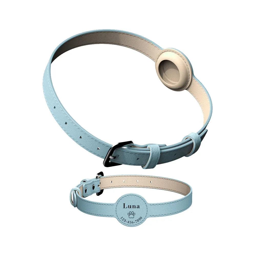 Customisable Pet Coller with GPS Tracker Holder  pet accessories YAG Boutique