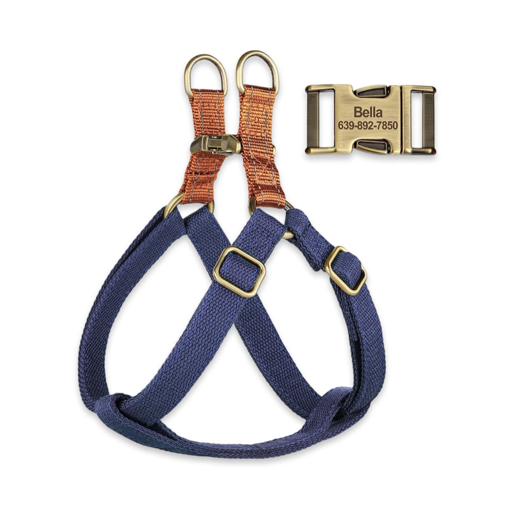 Personalized No-Pull Step-In Dog Harness with Engraved Custom ID Buckle  pet accessories YAG Boutique