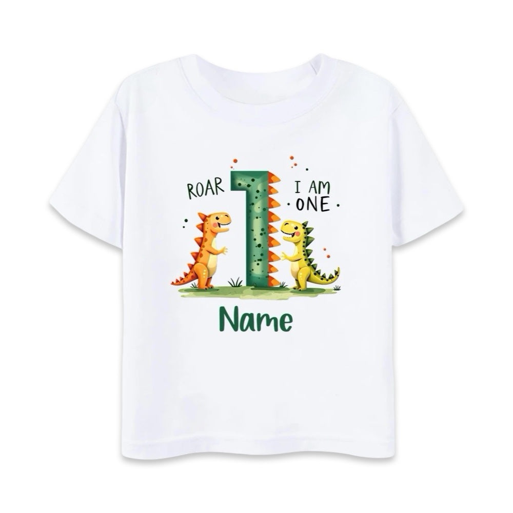 Personalised Kids Dino Birthday T-Shirt  kids clothing YAG Boutique