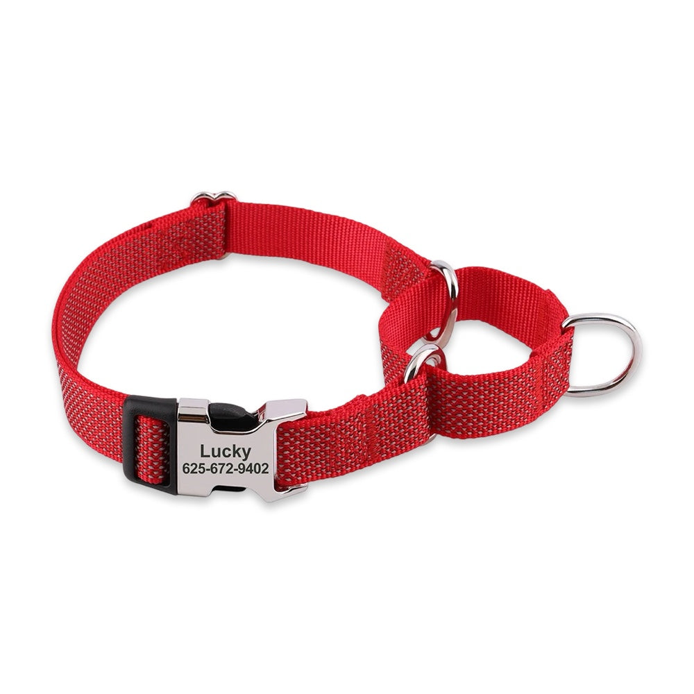 Custom Reflective Martingale Dog Collar  pet accessories YAG Boutique