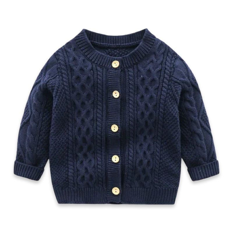 Archie Premium Cable Knit Baby & Toddler Cardigan  kids clothing YAG Boutique