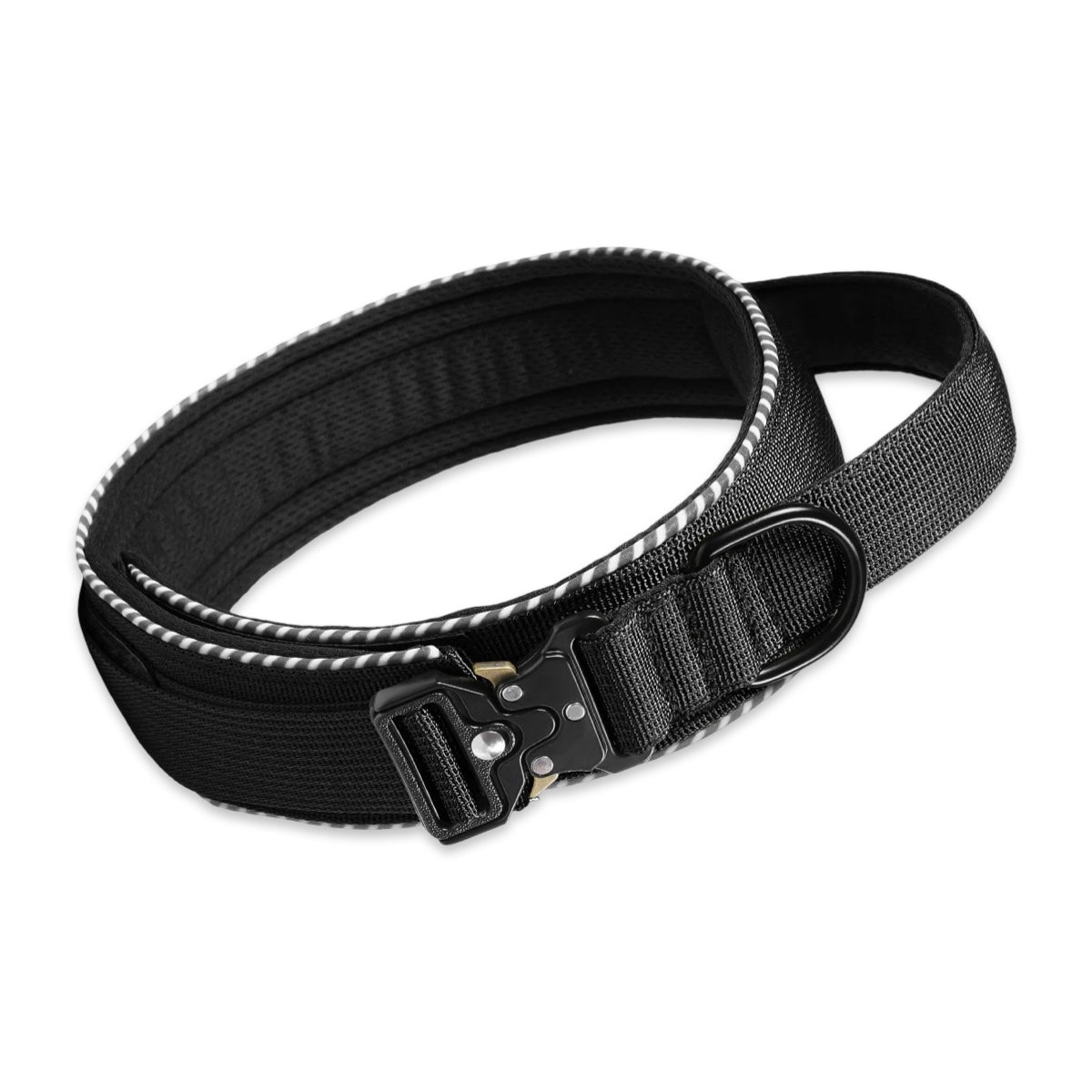Tactical Reflective Heavy-Duty Dog Collar  pet accessories YAG Boutique