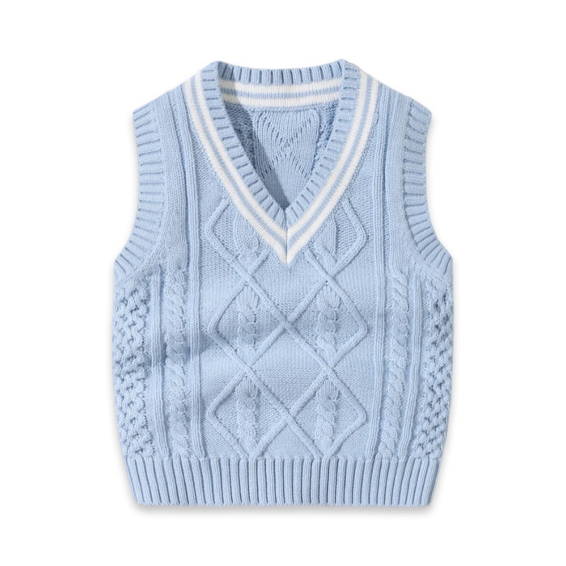 Classic Prep Cable-Knit Sweater Vest  kids clothing YAG Boutique