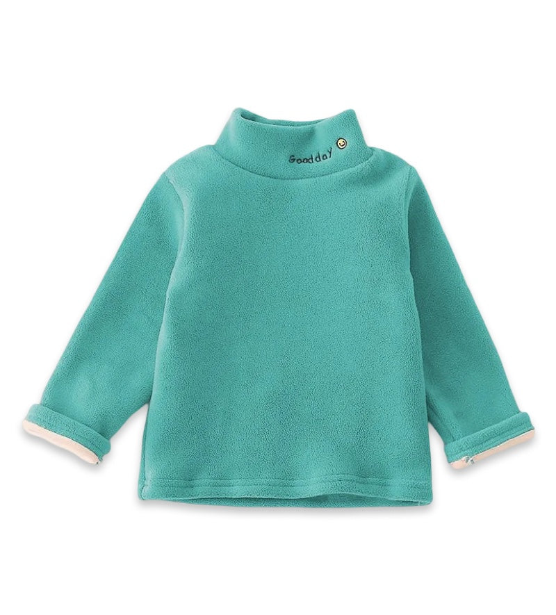 Kids Unisex Fleece Thermal Mock Neck Shirt  kids clothing YAG Boutique
