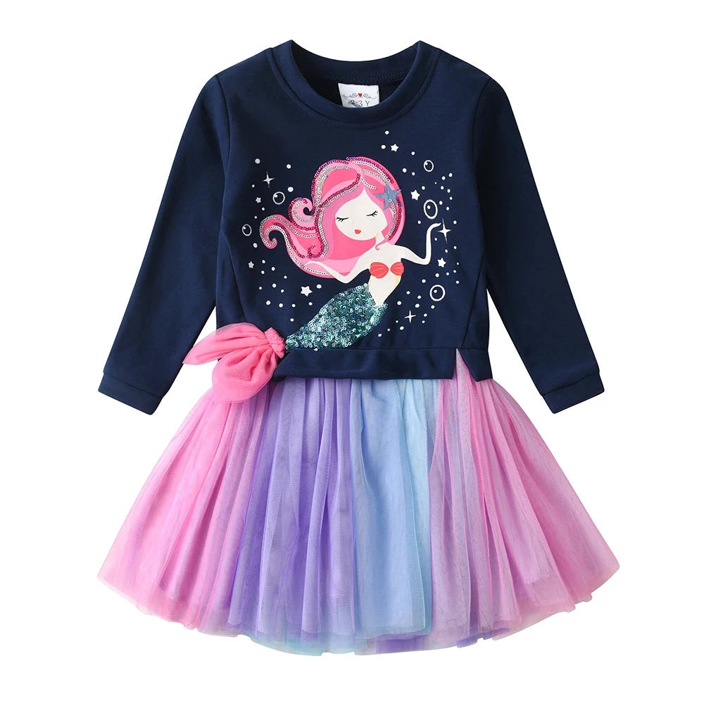 “Girls Mermaid Princess Tutu Dress  girls clothing YAG Boutique
