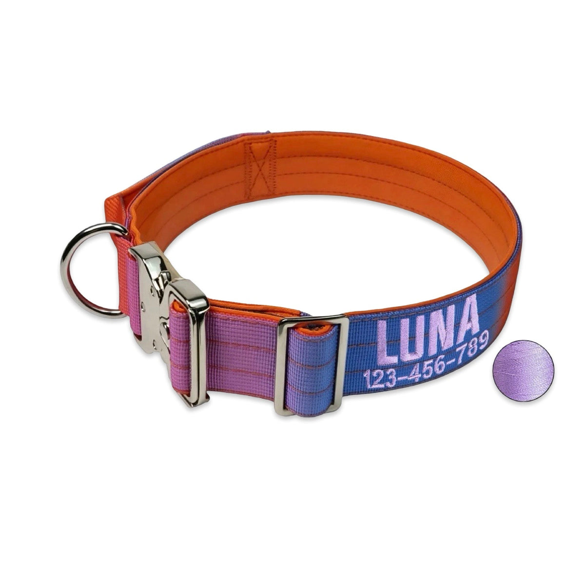 Custom Embroidered Nylon Dog Collar with Heavy-Duty Quick Release Metal Buckle  pet accessories YAG Boutique
