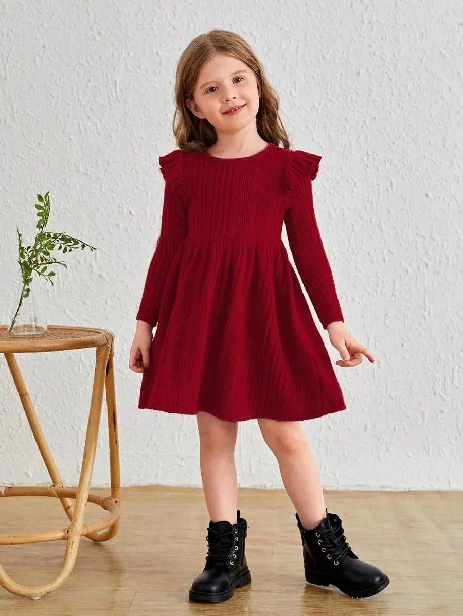 Long Sleeve Knit Dress for Girls  girls clothing YAG Boutique