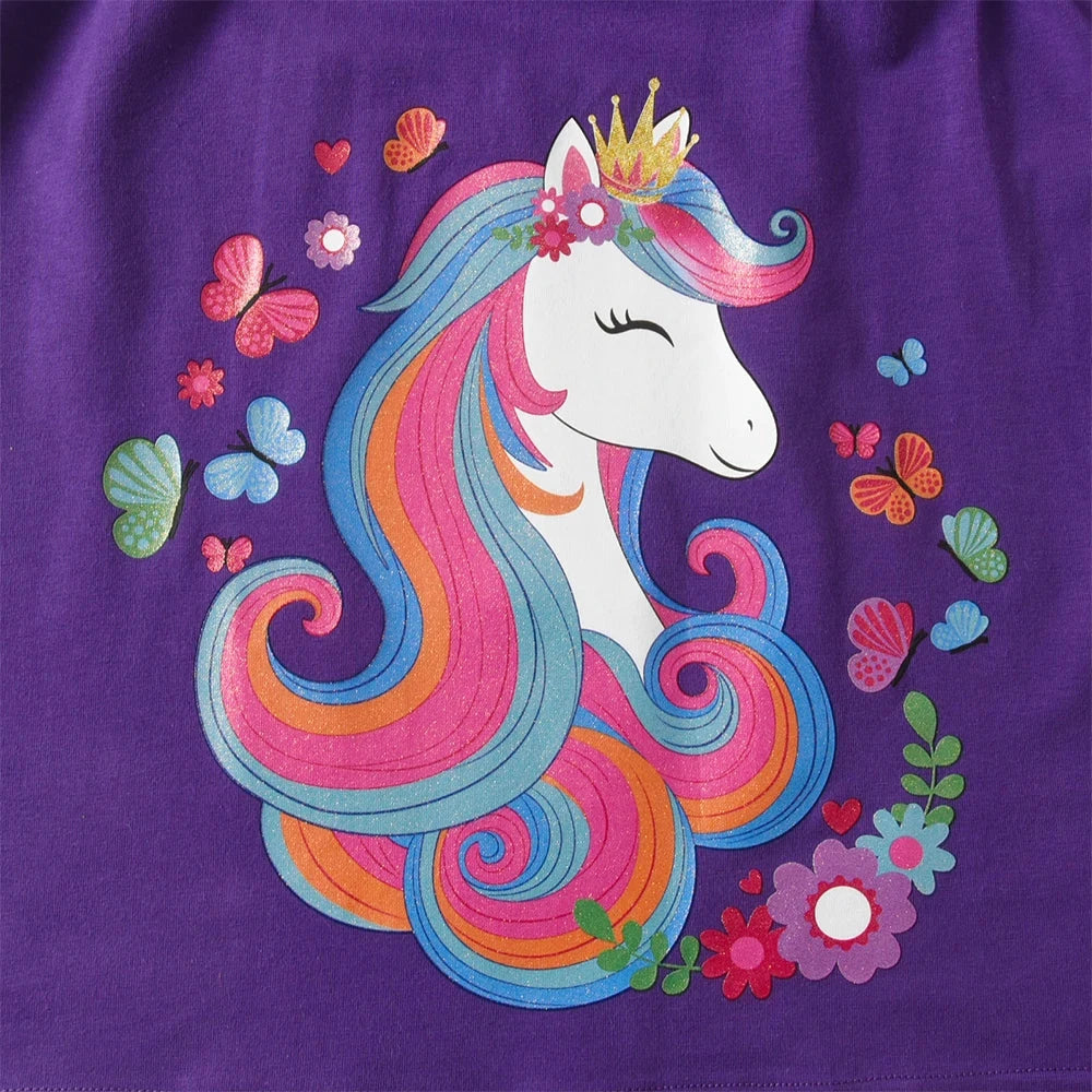 Purple Unicorn Princess Dress for Girls  girls clothing YAG Boutique