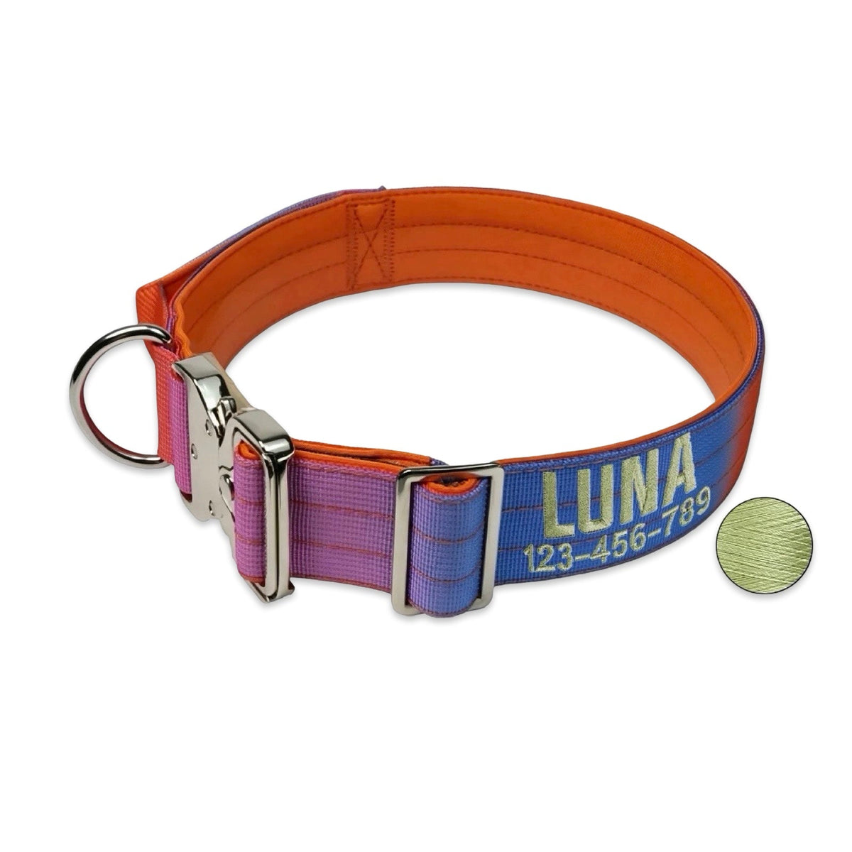 Custom Embroidered Nylon Dog Collar with Heavy-Duty Quick Release Metal Buckle  pet accessories YAG Boutique