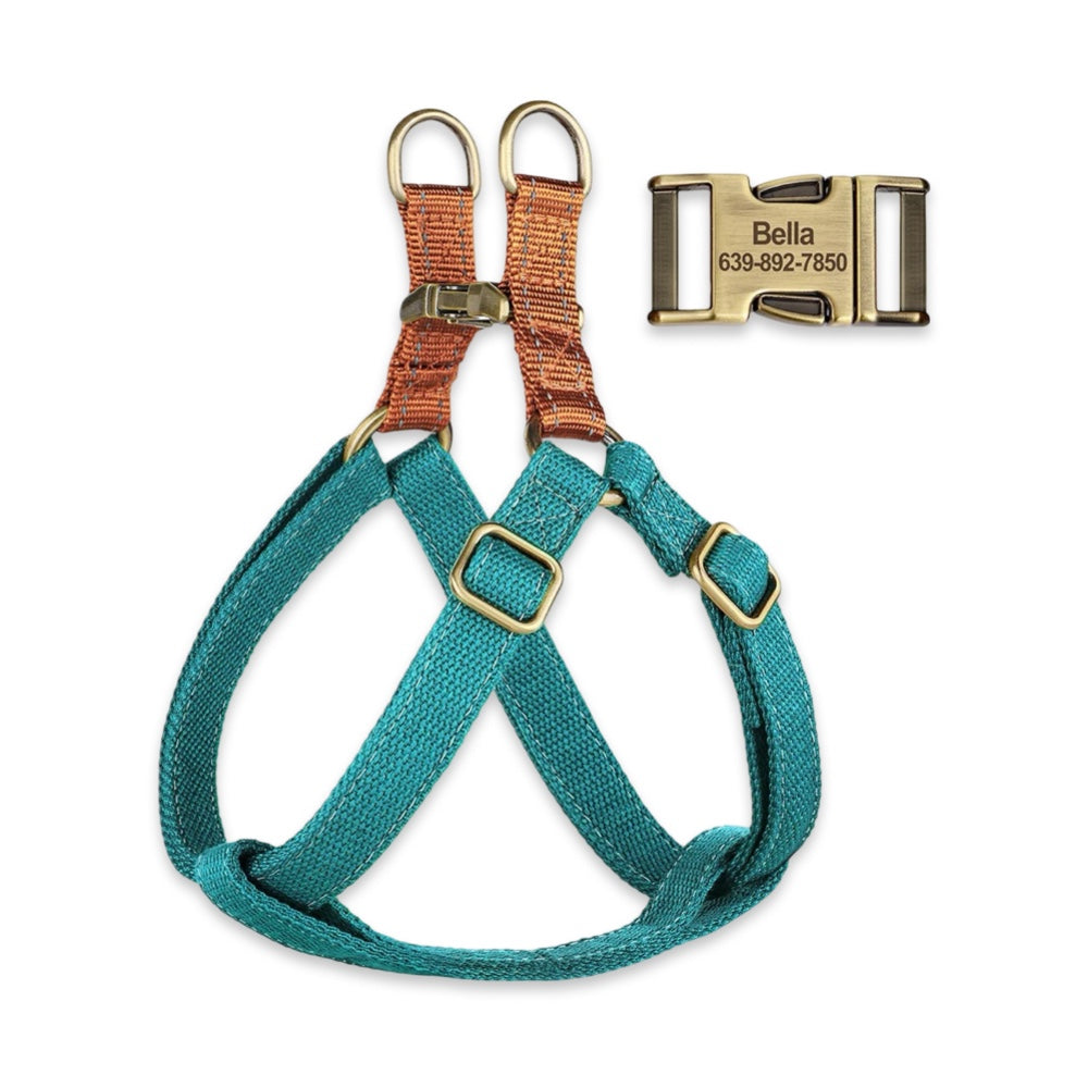 Personalized No-Pull Step-In Dog Harness with Engraved Custom ID Buckle  pet accessories YAG Boutique