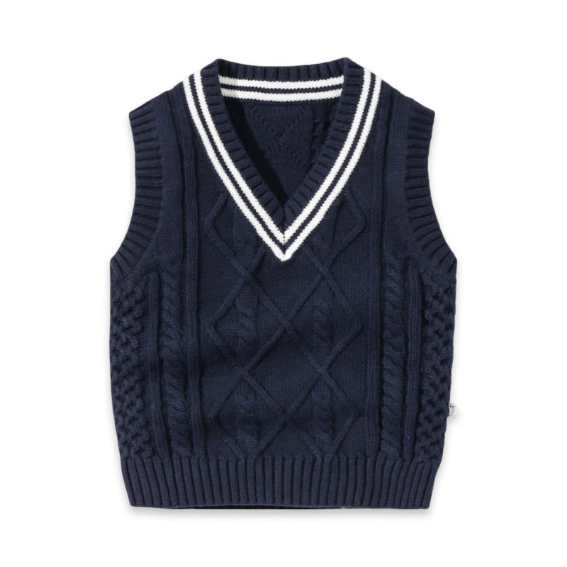Classic Prep Cable-Knit Sweater Vest  kids clothing YAG Boutique
