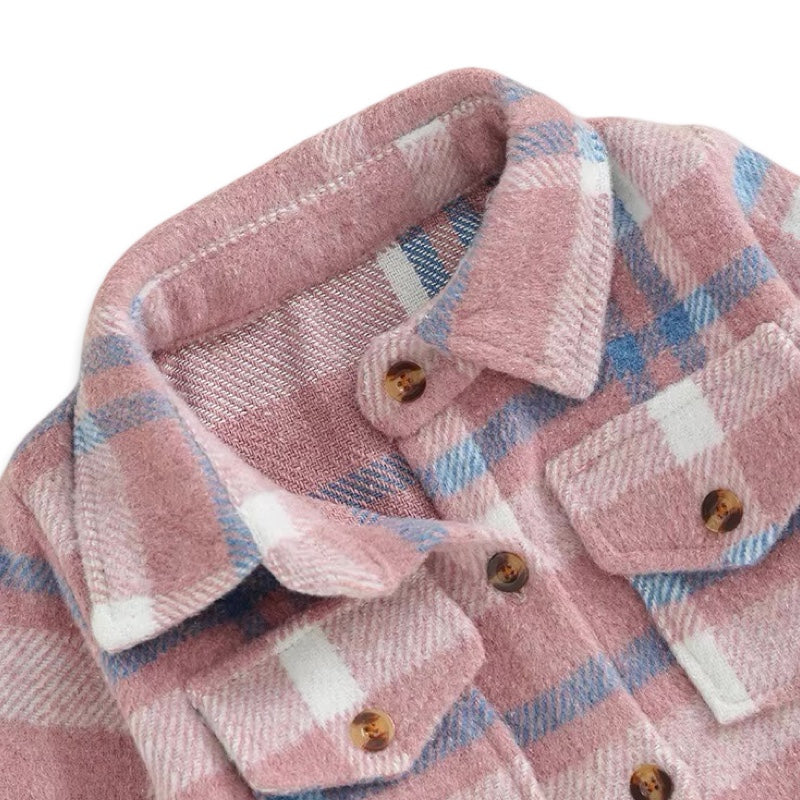 Cozy Toddler & Kids Heavyweight Plaid Flannel Shacket  kids clothing YAG Boutique