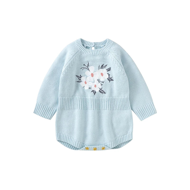 Long Sleeve Floral Baby Bodysuit  baby clothing YAG Boutique