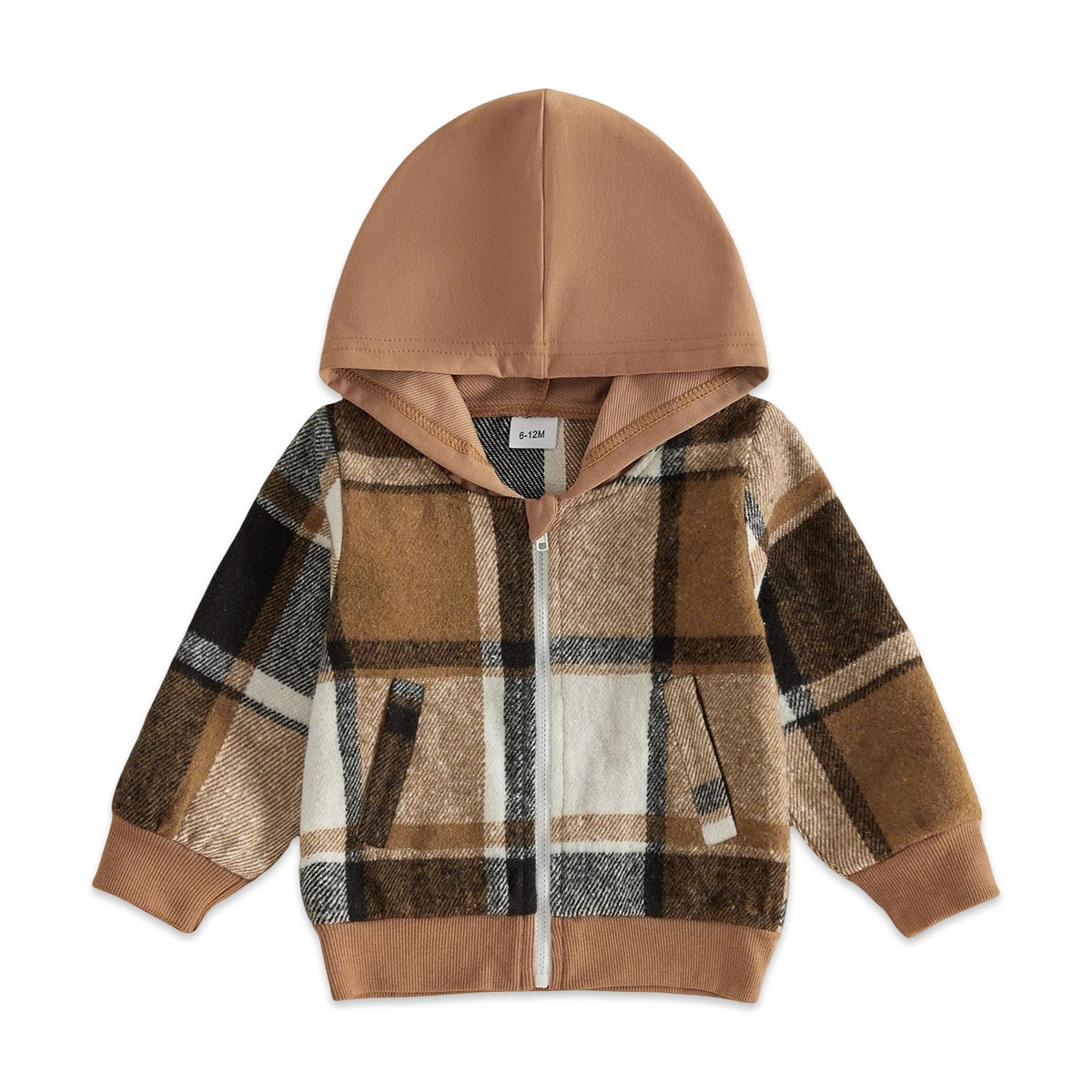 Cozy Plaid Zip-Up Toddler Hoodie Jacket  kids clothing YAG Boutique