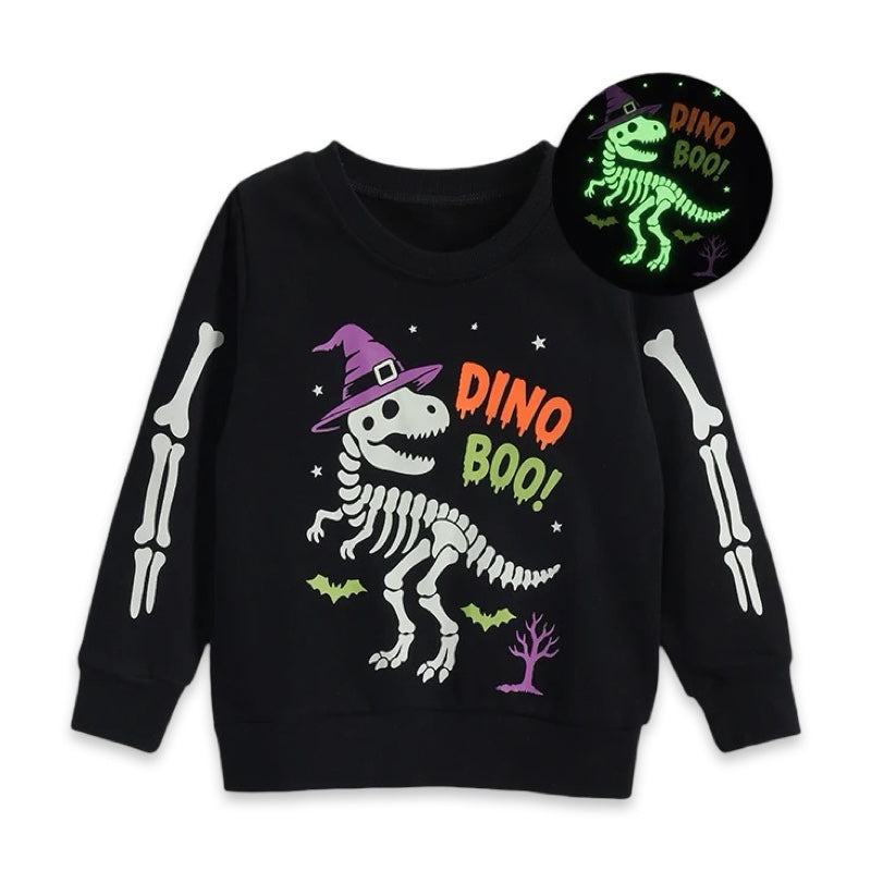 Glow-In-The-Dark Kids Halloween Jumper  kids clothing YAG Boutique