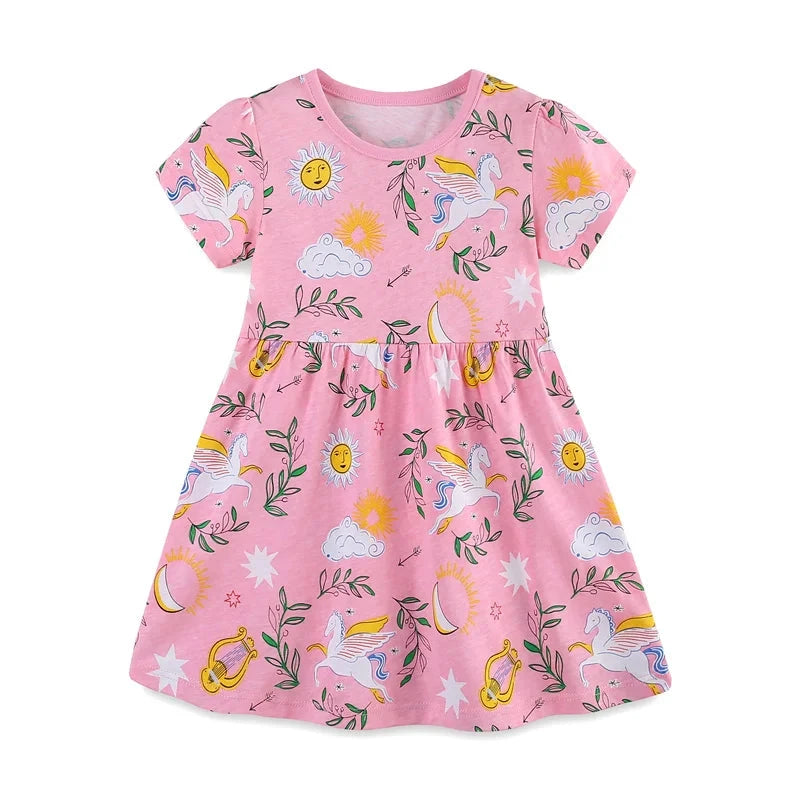 Playful Paradise Animal & Floral Dress for Girls  girls clothing YAG Boutique