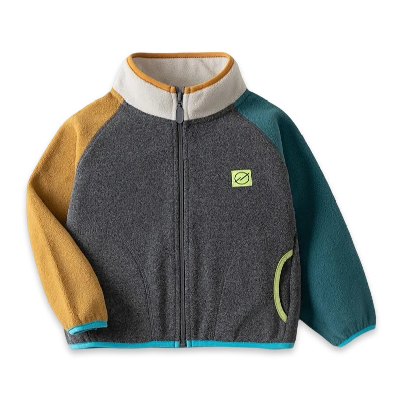 Color-Block Kids Fleece Jacket  kids clothing YAG Boutique