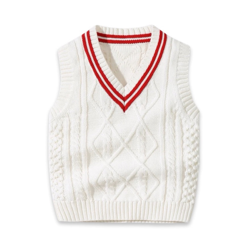 Classic Prep Cable-Knit Sweater Vest  kids clothing YAG Boutique