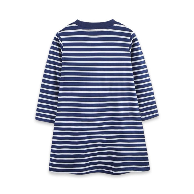Little Explorer Rainbow Stripe Long Sleeve Dress with 3D Plush Puppy Crossbody Bag  girls clothing YAG Boutique