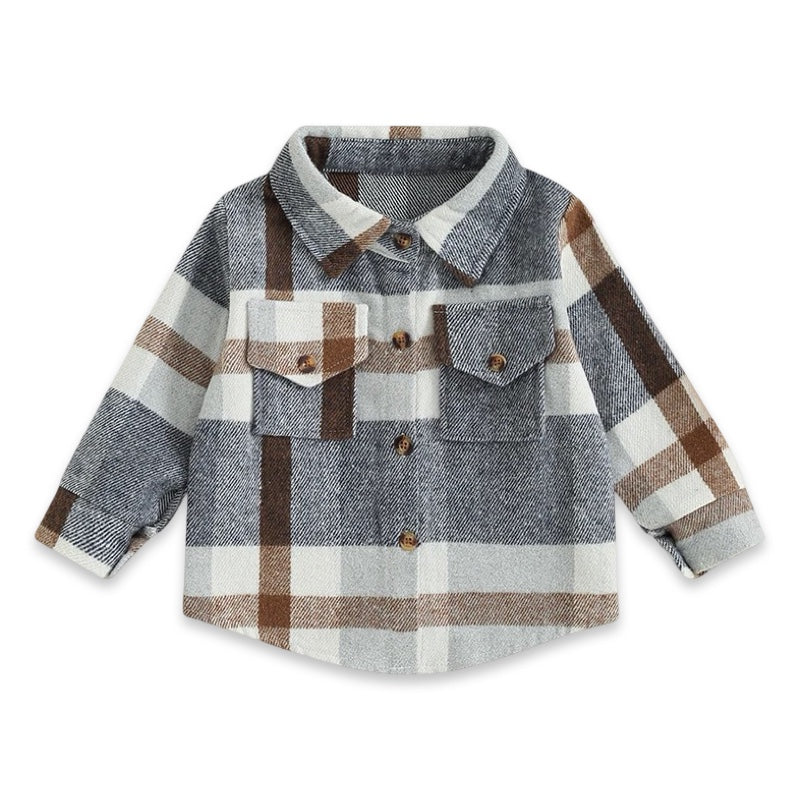Cozy Toddler & Kids Heavyweight Plaid Flannel Shacket  kids clothing YAG Boutique