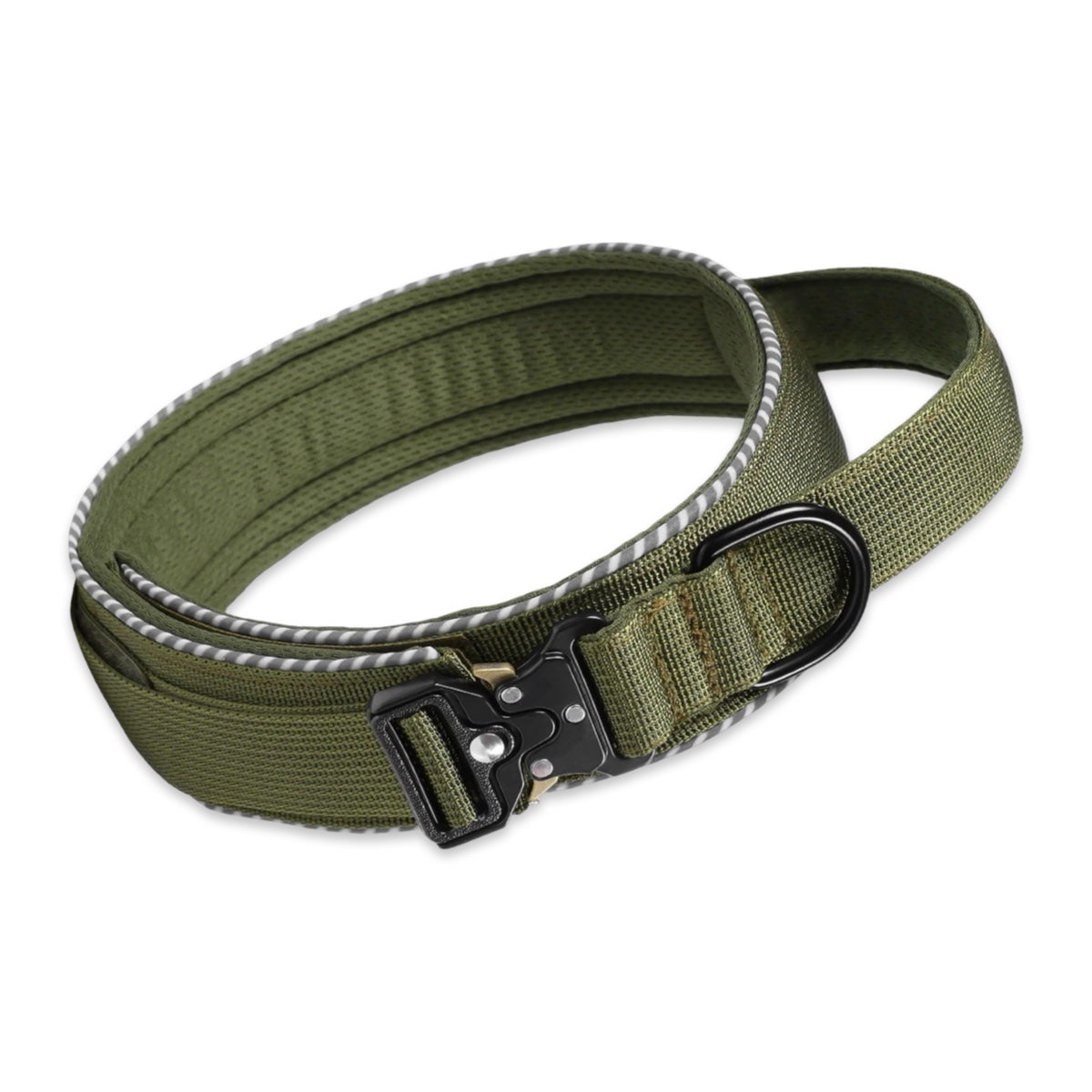 Tactical Reflective Heavy-Duty Dog Collar  pet accessories YAG Boutique