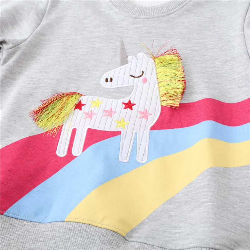 Rainbow Cutie Unicorns Jumper  kids clothing YAG Boutique