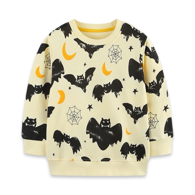 Kids Spooky Bats & Stars Halloween Jumper  kids clothing YAG Boutique