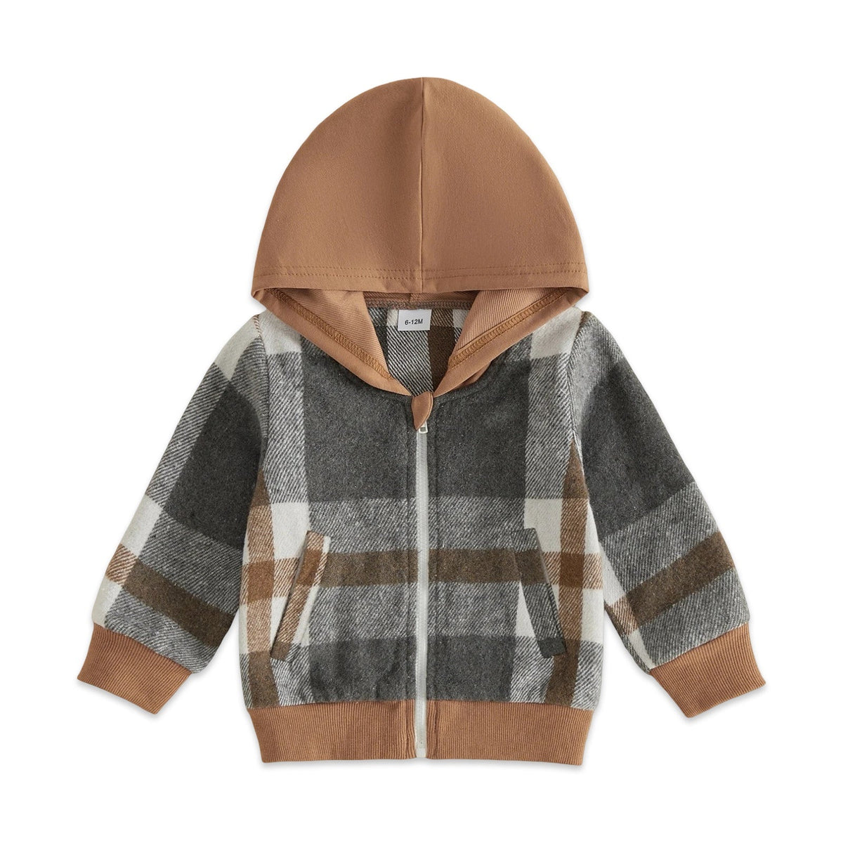 Cozy Plaid Zip-Up Toddler Hoodie Jacket  kids clothing YAG Boutique