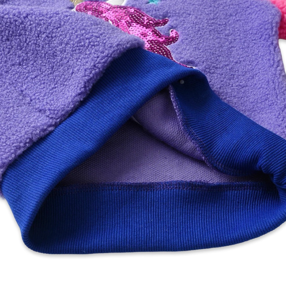 Girls Unicorn Color-Block Plush Jumper  girls clothing YAG Boutique