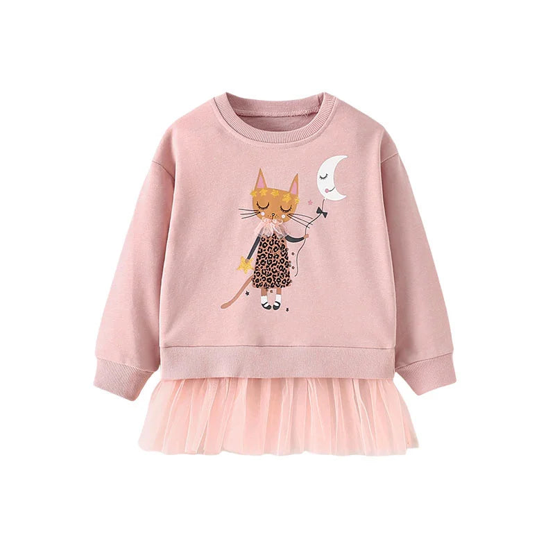 Pinky Cute Sweater Tutu Dress  girls clothing YAG Boutique
