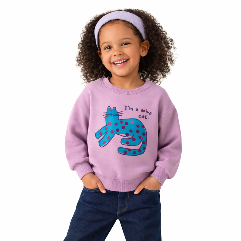 Mauve Pink Kids Graphic Jumper  kids clothing YAG Boutique