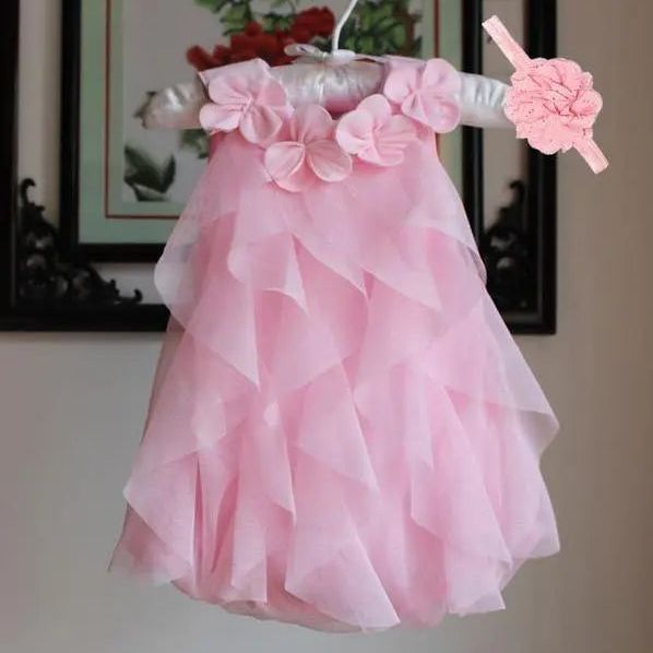 Summer Party Wonderful Princess Dress with Headband Set for Baby Girls Yesy All Goods