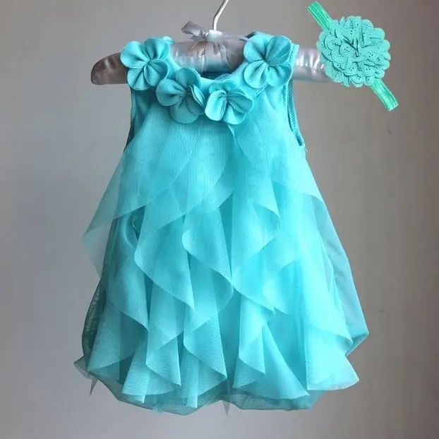 Summer Party Wonderful Princess Dress with Headband Set for Baby Girls Yesy All Goods