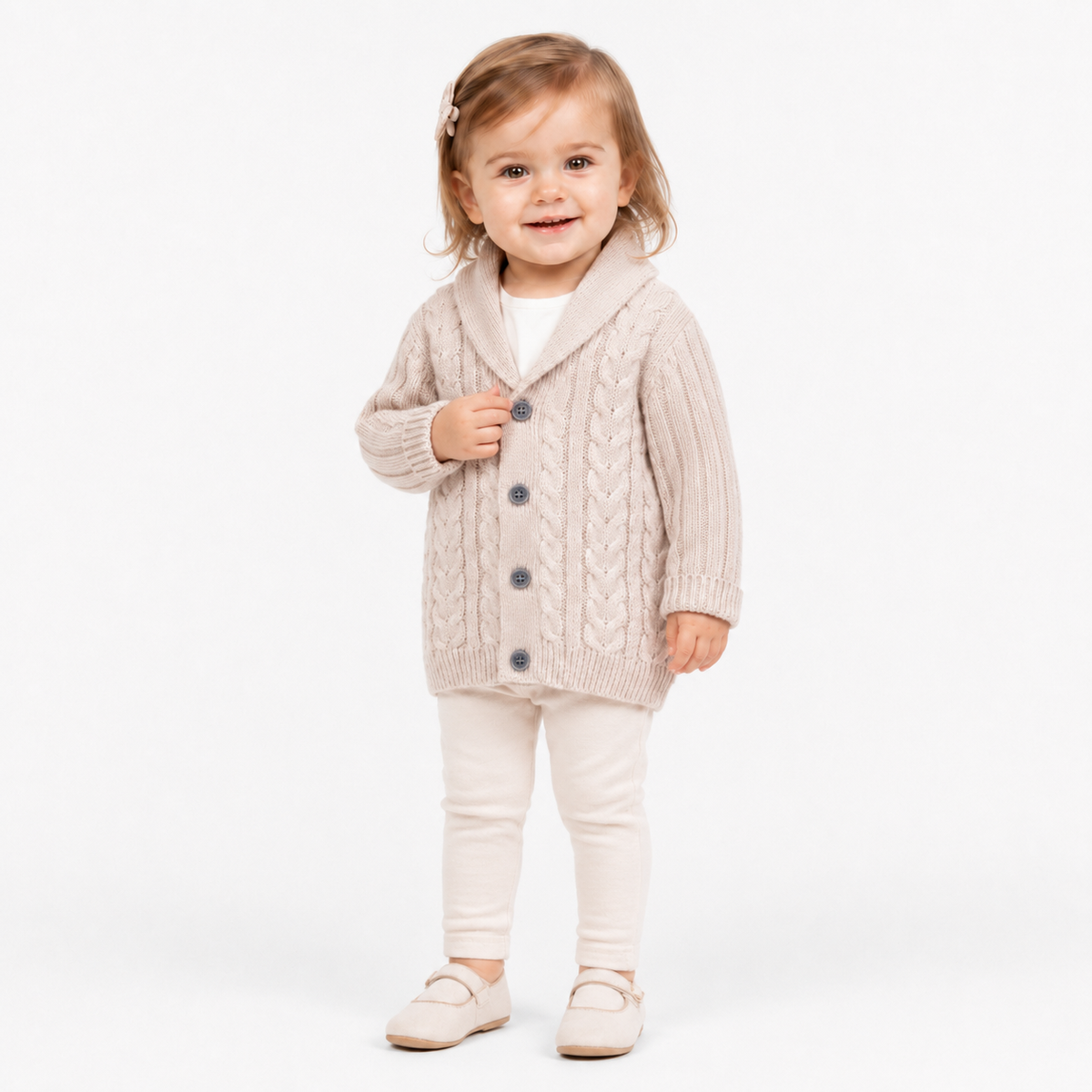 The Theodore Cable Knit Shawl Cardigan  kids clothing YAG Boutique