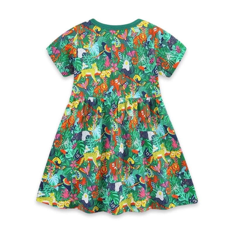 Wild Jungle Safari Girls Dress  girls clothing YAG Boutique
