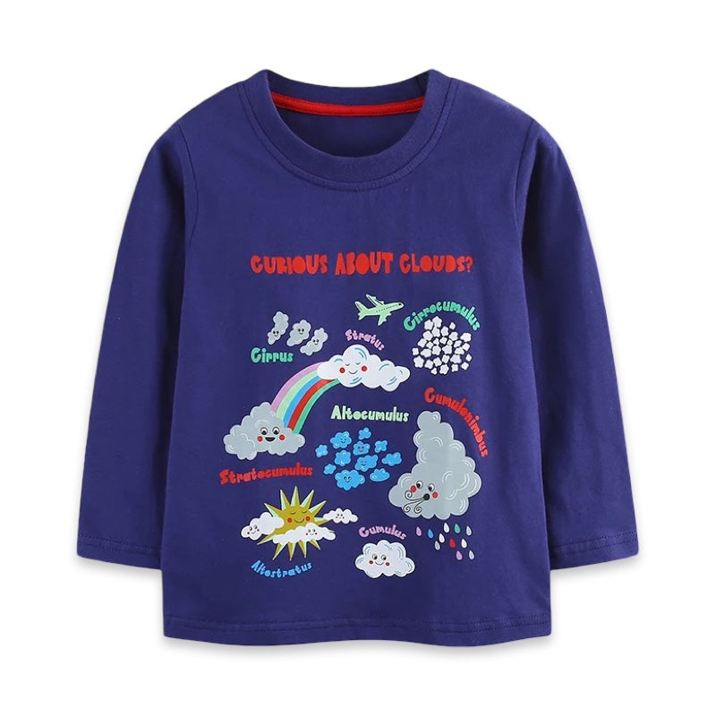 Kids Cloud Types Long Sleeve Tee  kids clothing YAG Boutique