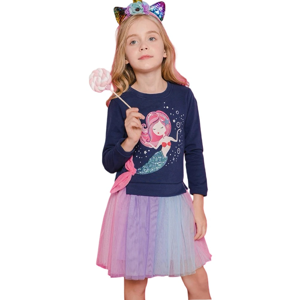Girls Mermaid Princess Tutu Dress  girls clothing YAG Boutique