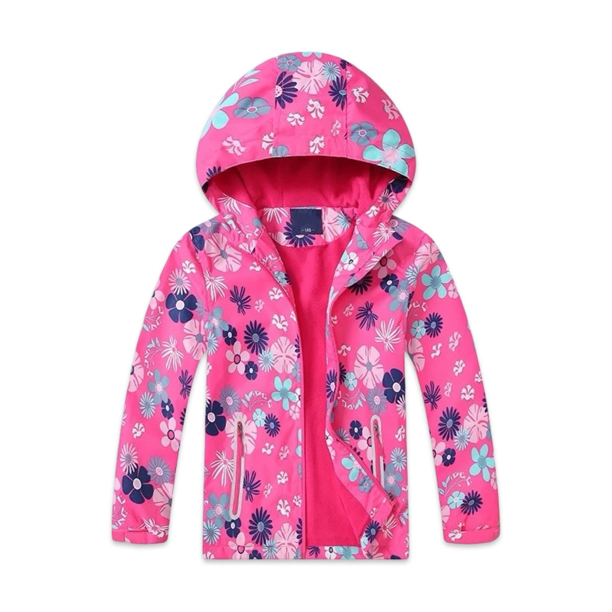 Girls' Floral Fleece-Lined Waterproof Raincoat  girls clothing YAG Boutique