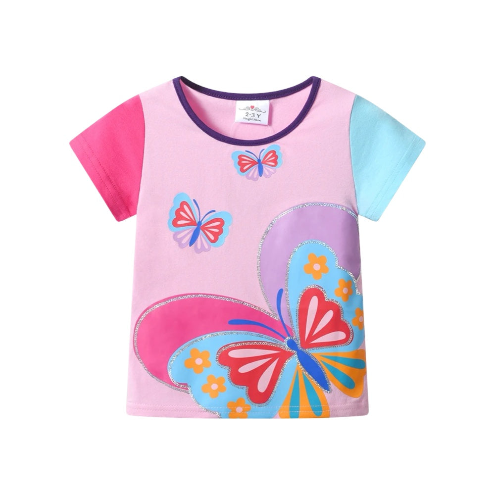 Girls Butterfly Summer Outfit Set  girls clothing YAG Boutique